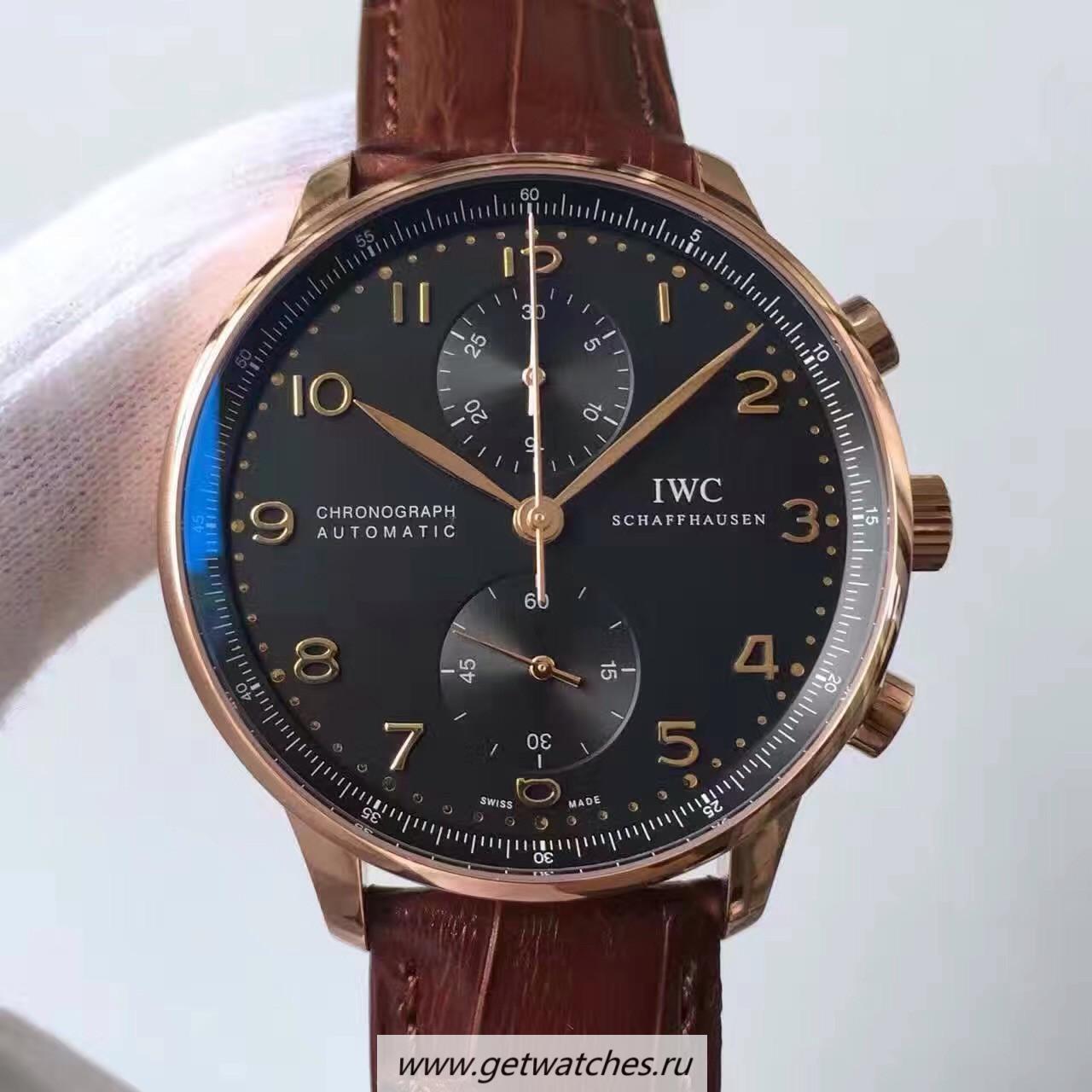 Copy IWC Portugieser Chrono IW371482 ZF Rose Gold Ardoise Dial 7750