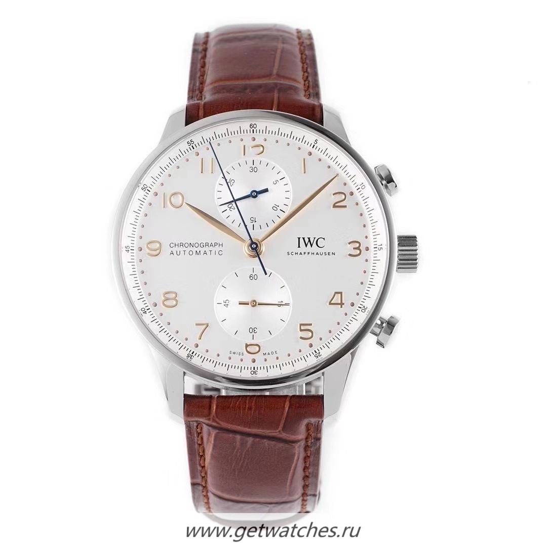 Copy IWC Portugieser Chrono IW371604 ZF SS Silver Dial Gold Markers 69355