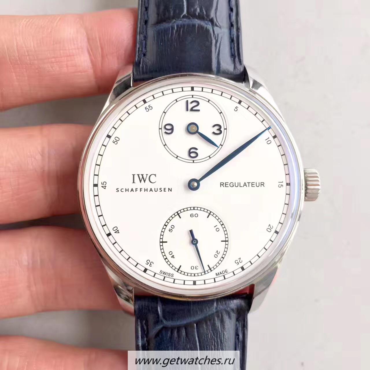 Perfect Replica IWC Portugieser Regulateur IW544401 ZF SS White & Blue Dial 98245
