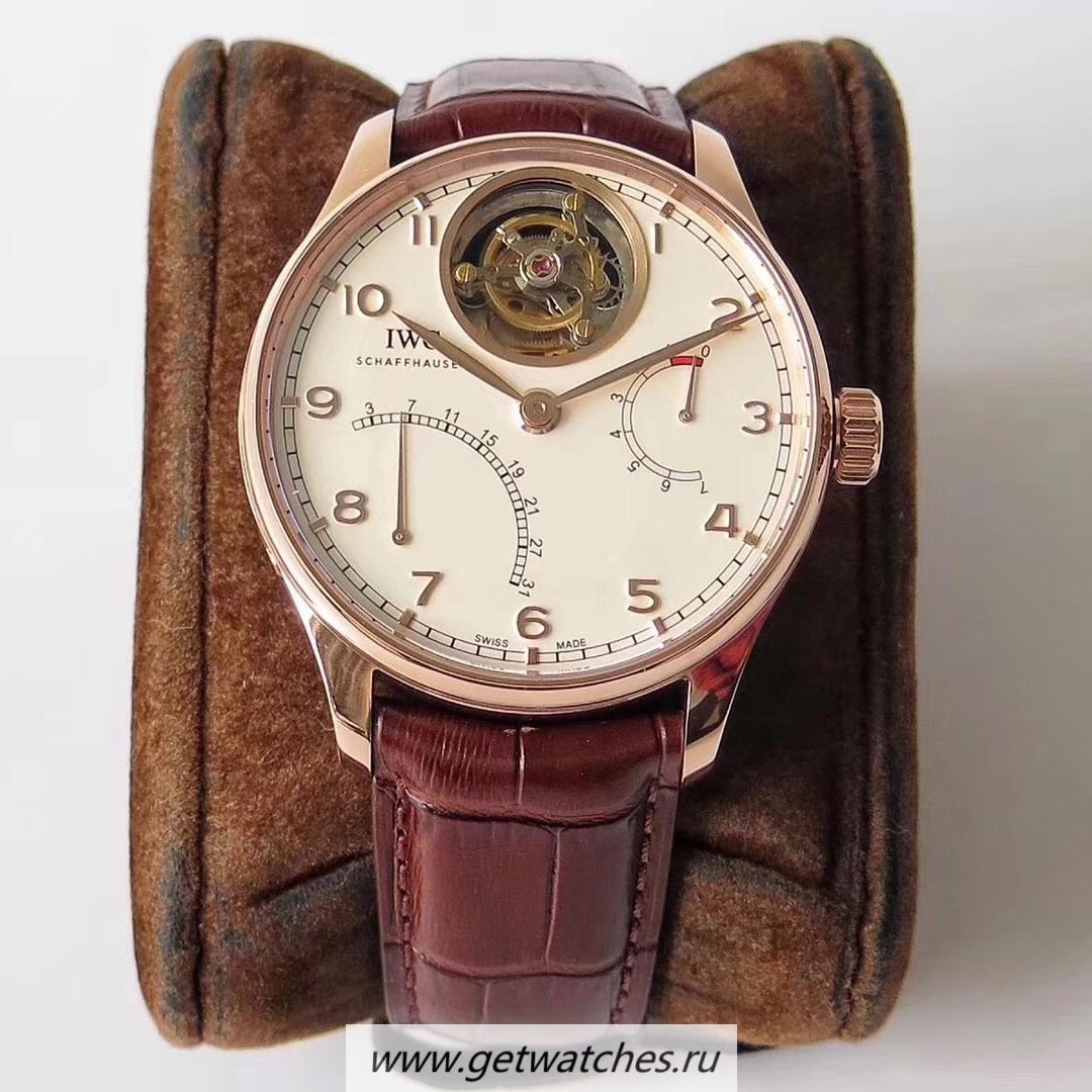 NEW Replica IWC Portugieser Tourbillon Mystere Retrograde IW504602 ZF Rose Gold White Dial Tourbillon