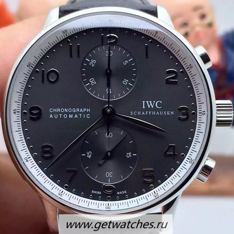 NEW Replica IWC Portuguese IW371447 Chrono SS Black Dial 89000