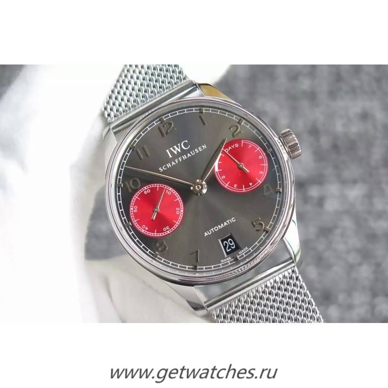 Copy IWC Portuguese IW5007 YLF V3 SS Grey & Red Dial 52010
