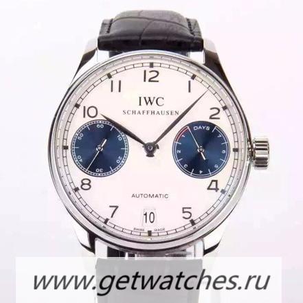 Perfect Replica IWC Portuguese IW500703 Power Reserve SS White & Black Dial 52010