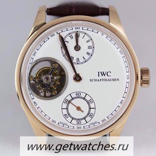 NEW Replica IWC Portuguese Regulateur Tourbillon IW5446 Rose Gold White Dial Tourbillon