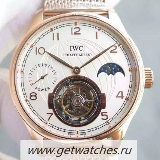 Best Price IWC Portuguese Regulateur Tourbillon Rose Gold White Dial Tourbillon