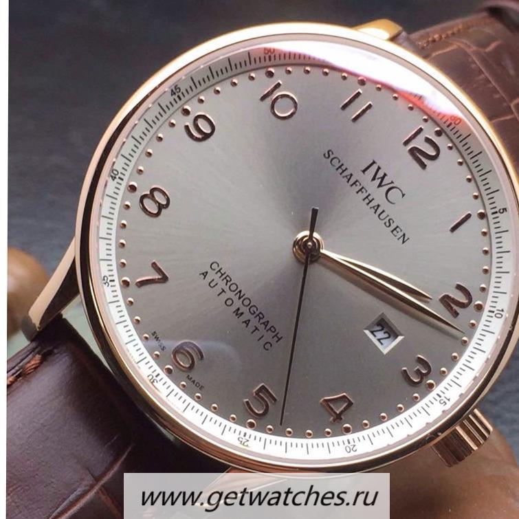 Shop IWC Portuguese Rose Gold Gray Dial 89000