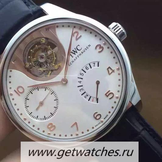 Best Price IWC Portuguese Tourbillon Mystery IW504204 SS White Dial 50900