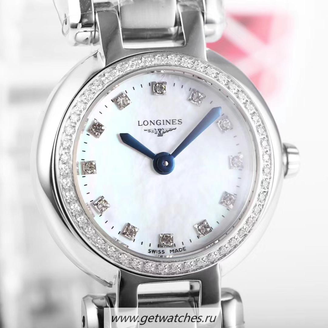 Copy Longines Primaluna Ladies L8.109.4.87.6 KZF SS & D1am0nds Mother Of Pearl Dial Quartz