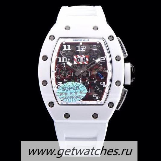 High Quality Richard Mille RM011 TZP KVF PVD & White Ceramic White Dial 7750