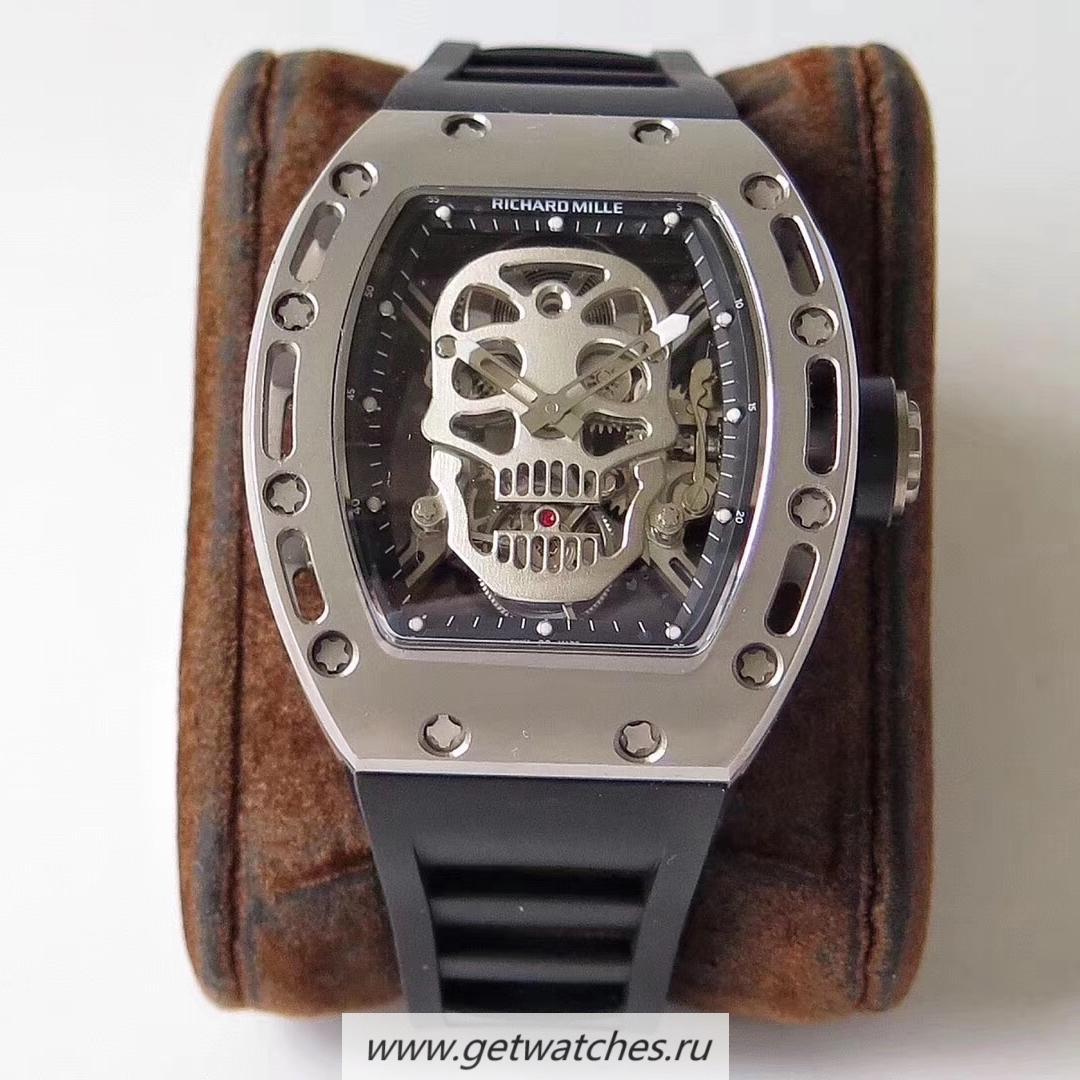 Perfect Replica Richard Mille RM052 EURF Titanium Skeleton Silver Skull Dial Tourbillon