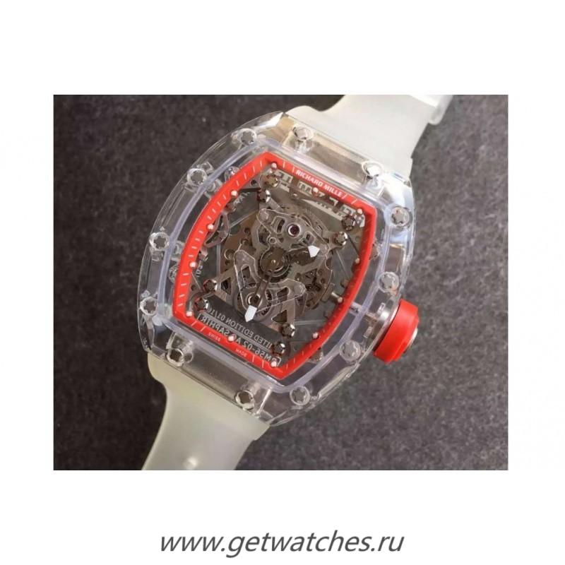 Shop Richard Mille RM056-02 Shappire Red & Skeleton Dial M9015