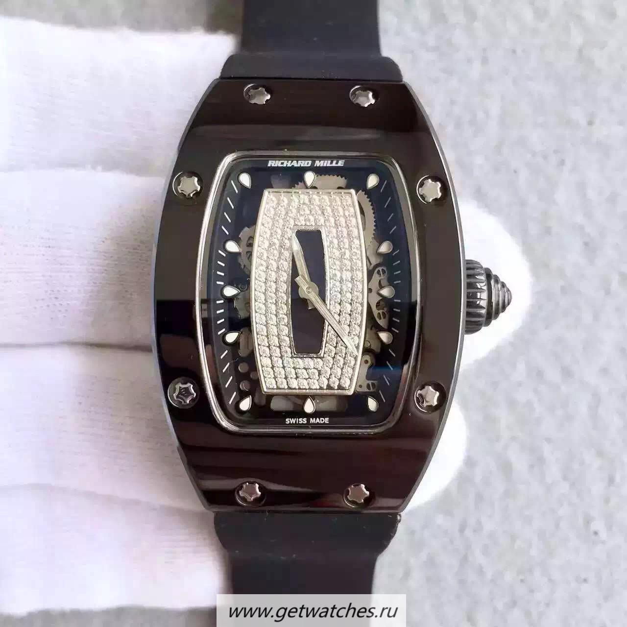 Fake Richard Mille RM07 Ladies PVD Black & D1am0nds Dial M6T51