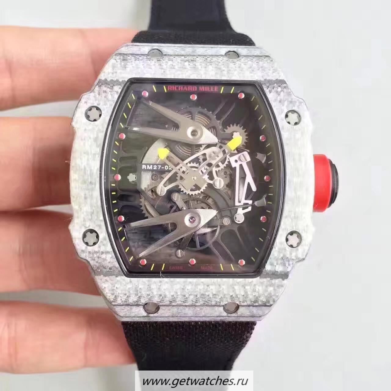 Best Price Richard Mille RM27-02 Forged Carbon Black & Skeleton Dial M9015