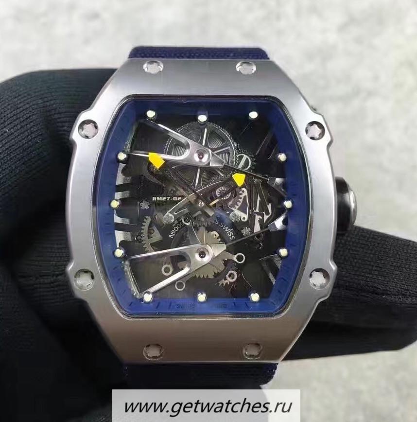 High Quality Richard Mille RM27-02 SS Blue & Skeleton Dial M9015