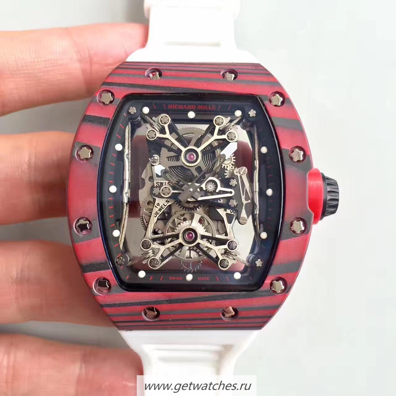 NEW Replica Richard Mille RM50-27-01 NTPT KVF Red Forged Carbon Black & Skeleton Dial M9015