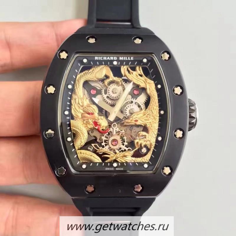 Shop Richard Mille RM57-01 Jackie Chan PVD Yellow Gold Dial Dial M9015