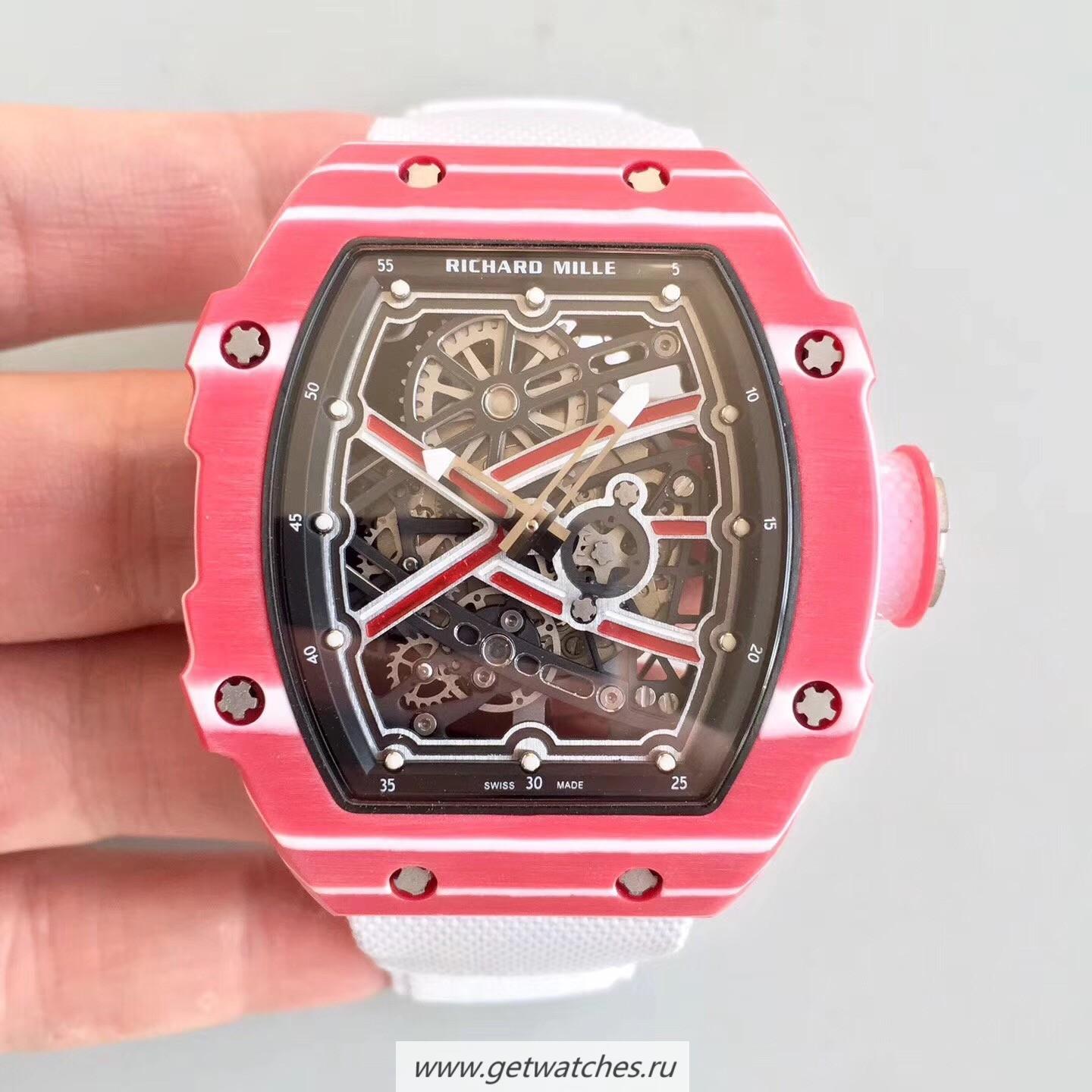 Shop Richard Mille RM67-02 High Jump VKF Red Forged Carbon Black Dial M9015