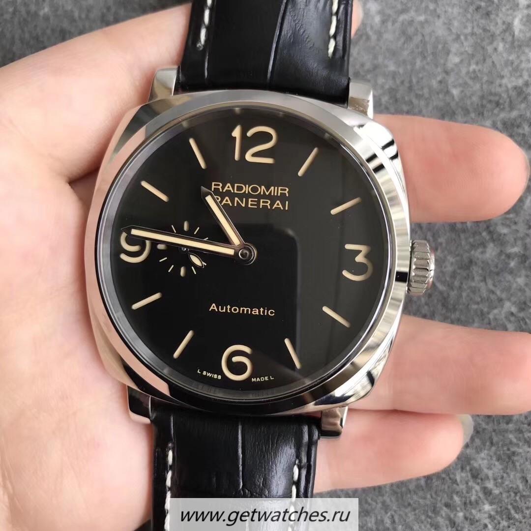 NEW Replica Pa*e*a1 Radiomir PAM 641 8 Days SS Black Dial P5000