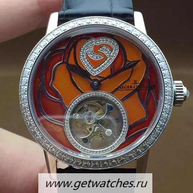 NEW Replica Jaeger-LeCoultre Rendez Vous Tourbillon Ladies SS & D1am0nds D1am0nds & Red Dial Tourbillon