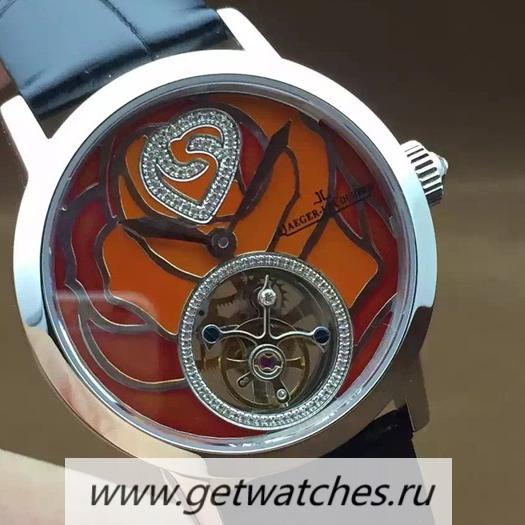 Perfect Replica Jaeger-LeCoultre Rendez Vous Tourbillon Ladies SS D1am0nds & Red Dial Tourbillon