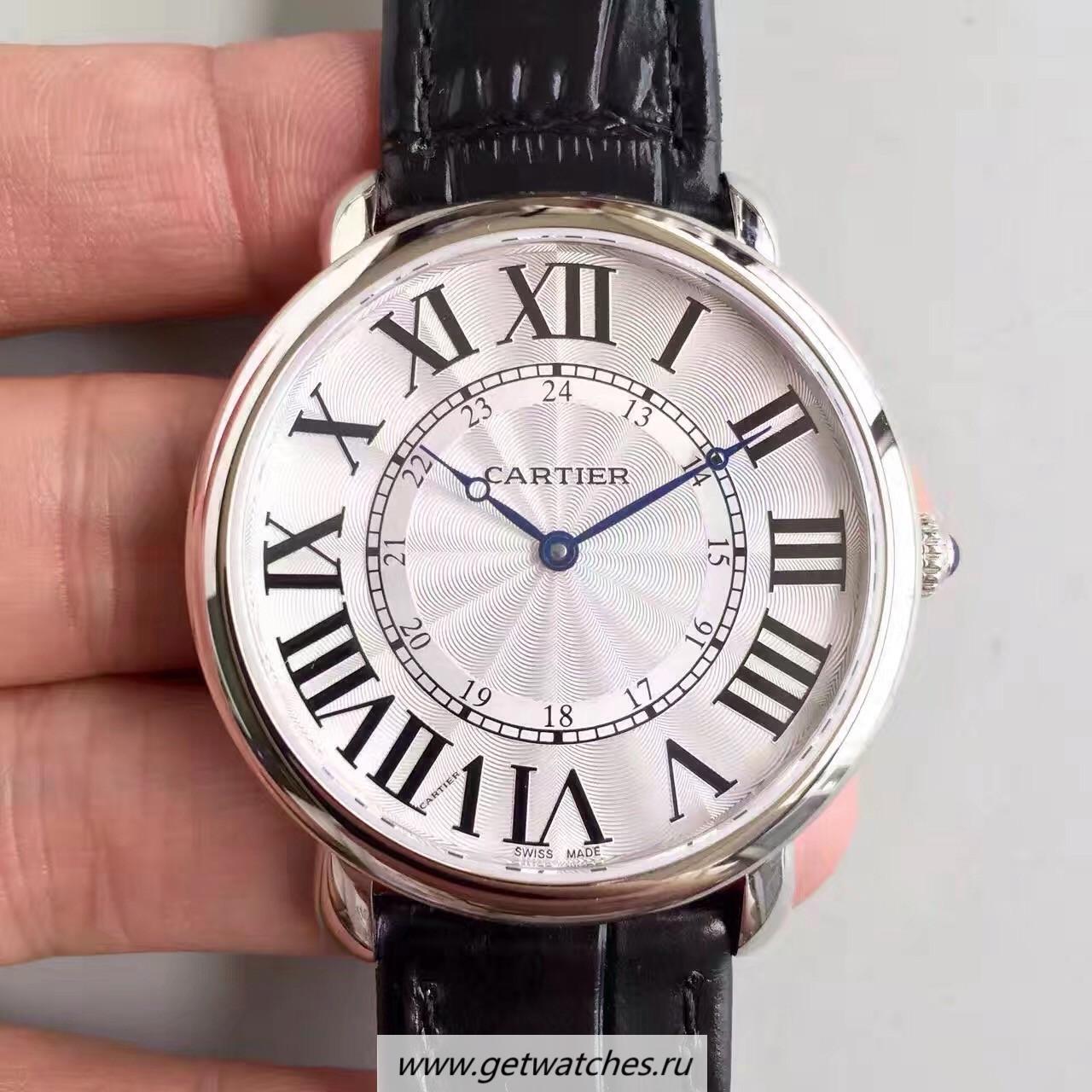 Shop Ca*t1er Ronde Luis W6801004 42mm UTF SS Silver Dial 430MC