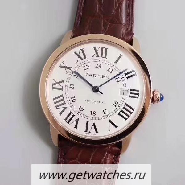 High Quality Ca*t1er Ronde Solo W6701009 42mm A8F V2 Rose Gold White Dial M9015