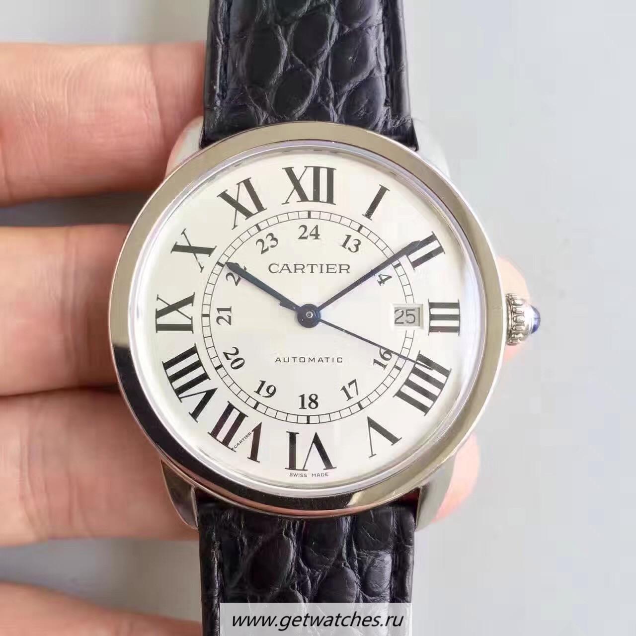 Fake Ca*t1er Ronde Solo W6701010 42mm TWF SS White Dial 2892