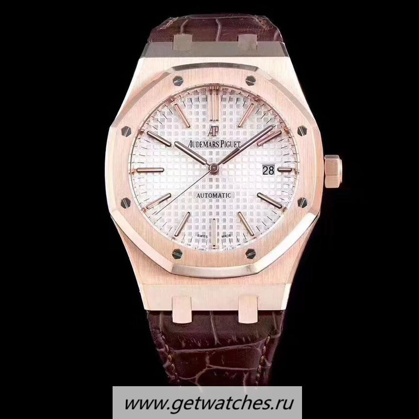 Shop Audemars P1g*et Royal Oak 15400 JF V5 Rose Gold Silver Dial 3120