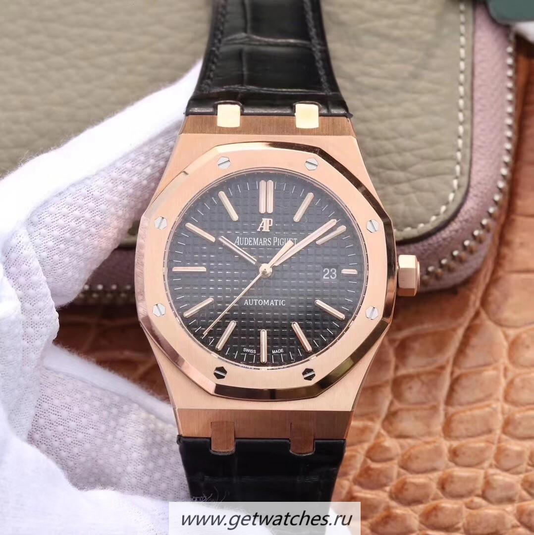 NEW Replica Audemars P1g*et Royal Oak 15400 OMF Rose Gold Black Dial 3120