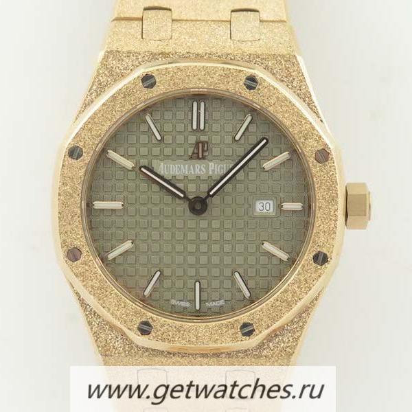 NEW Replica Audemars P1g*et Royal Oak Frosted Gold Quartz 33mm 67653 OMF Rose Gold Green Dial 3132
