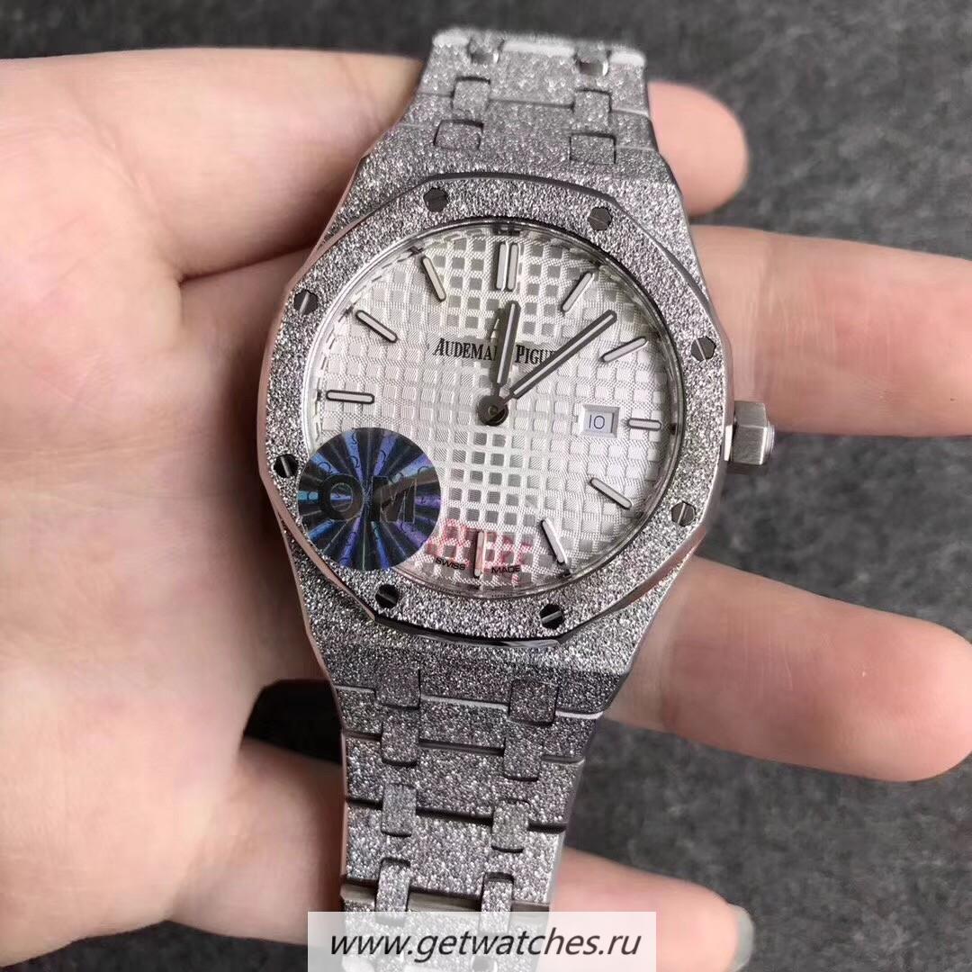 Copy Audemars P1g*et Royal Oak Frosted Gold Quartz 33mm 67653 OMF SS Silver Dial 3132
