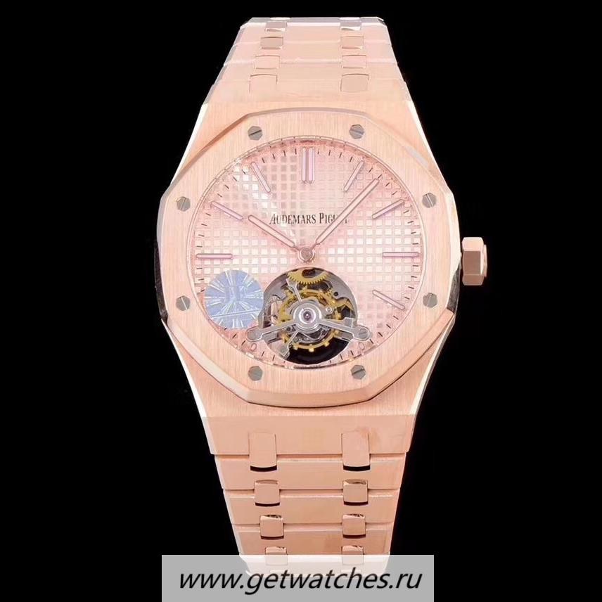 Replica Audemars P1g*et Royal Oak Tourbillon Extra Thin 26522 JF Rose Gold Rose Gold Dial Tourbillon