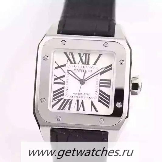Best Price Ca*t1er Santos 100 Midsize SS White Dial 2671