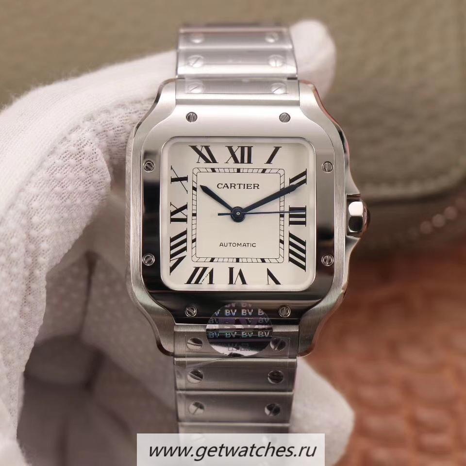 Copy Ca*t1er Santos WSSA0010 BVF V2 35mm SS White Dial M9015