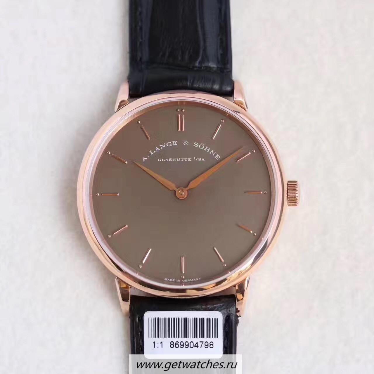 Copy A. Lange & Sohne Saxonia Thin 211.032 V6F Rose Gold Grey Dial M9015