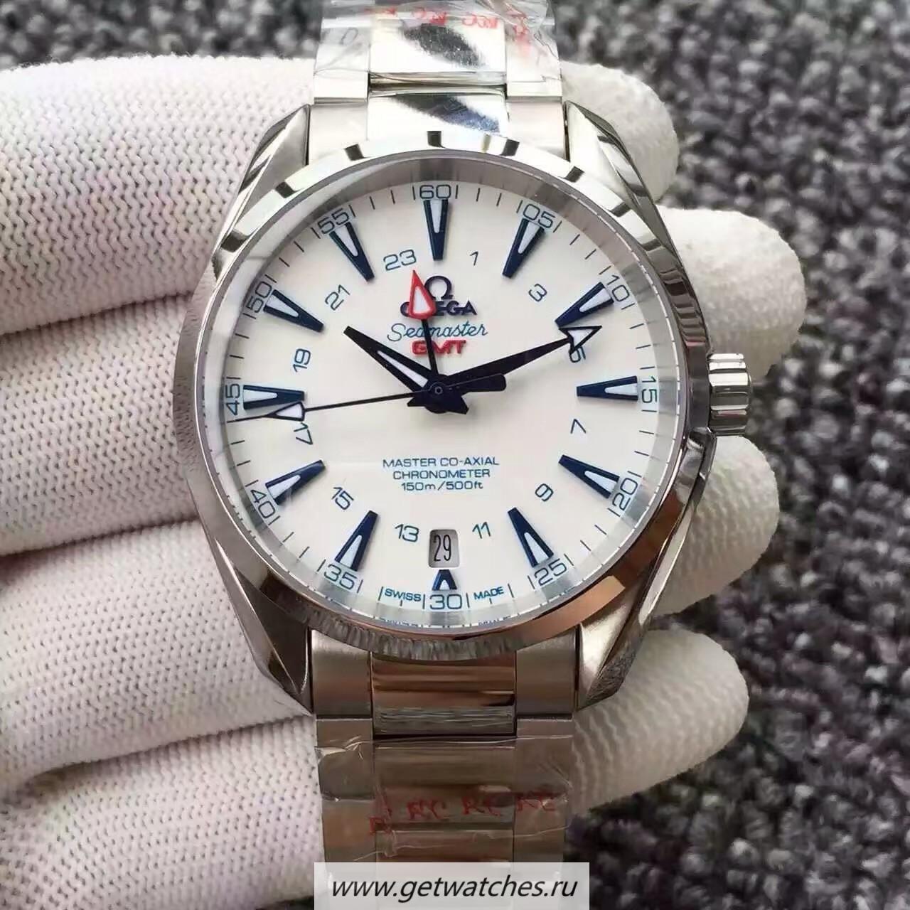 High Quality 0me*ga Seamaster Planet Ocean 600M Co-Axial GMT Big Blue 215.32.44.21.01.001 JHF Blue PVD Blue Dial 8906