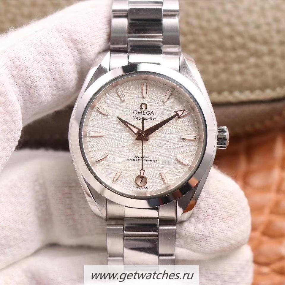 Fake 0me*ga De Ville 39mm Rose Gold White Dial 2500