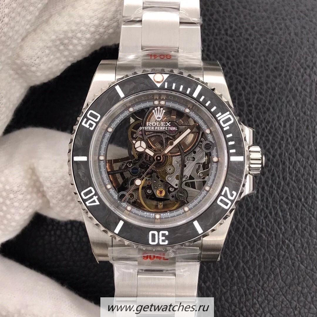 Fake R01ex Submariner 114060 Andrea Pirlo Project Artisans De Geneve WWF SS 904L Skeleton Dial 3130