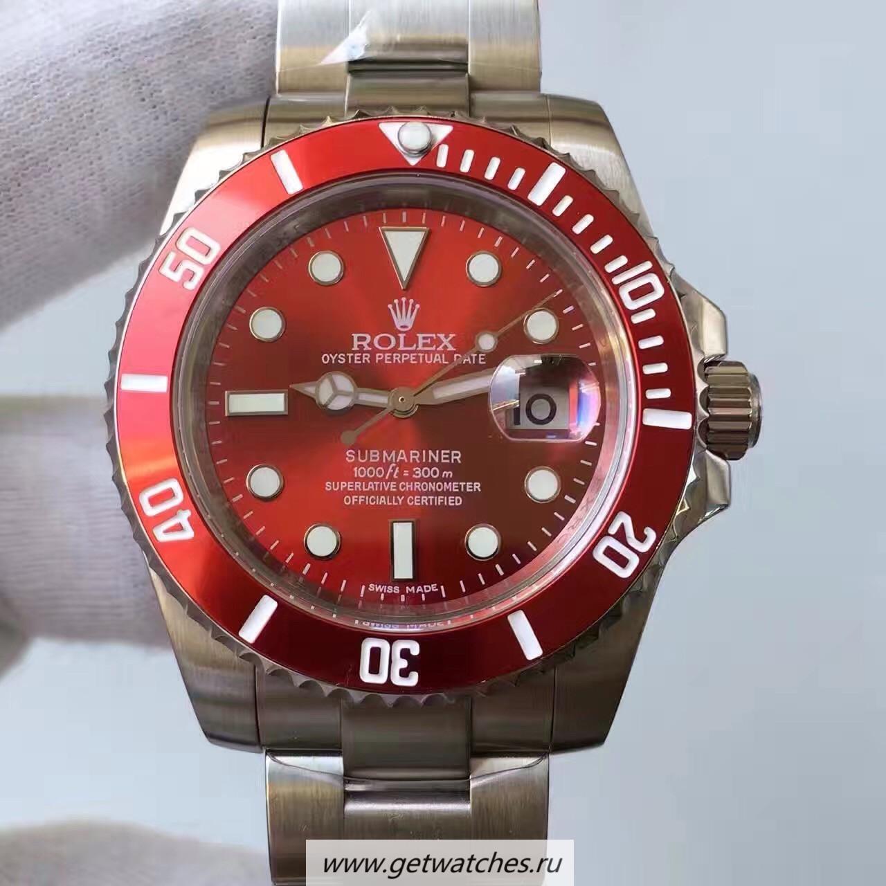 NEW Replica R01ex Submariner Date 116610 LN BPF SS Red Dial 2836