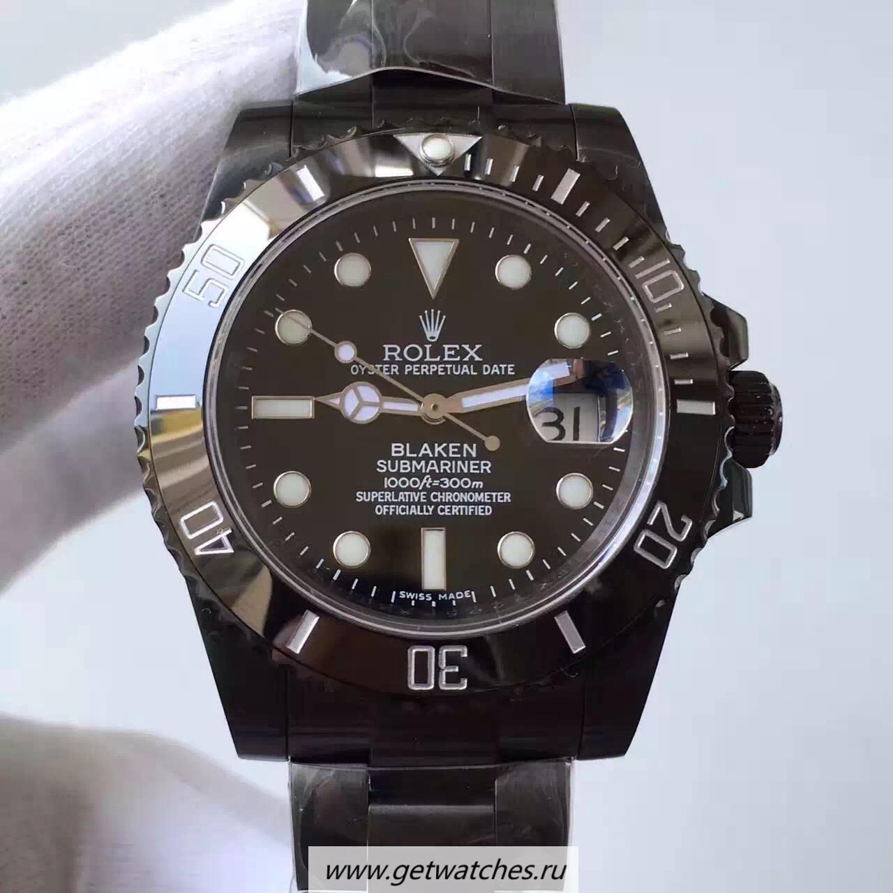 Copy R01ex Submariner Date 116610 LN Blaken JF PVD Black Dial 2836