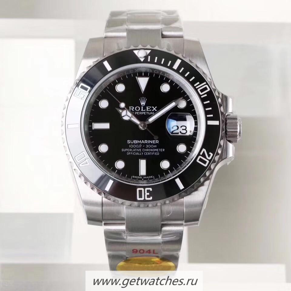 Fake R01ex Submariner Date 116610 LN NAILF SS 904L Black Dial 3135