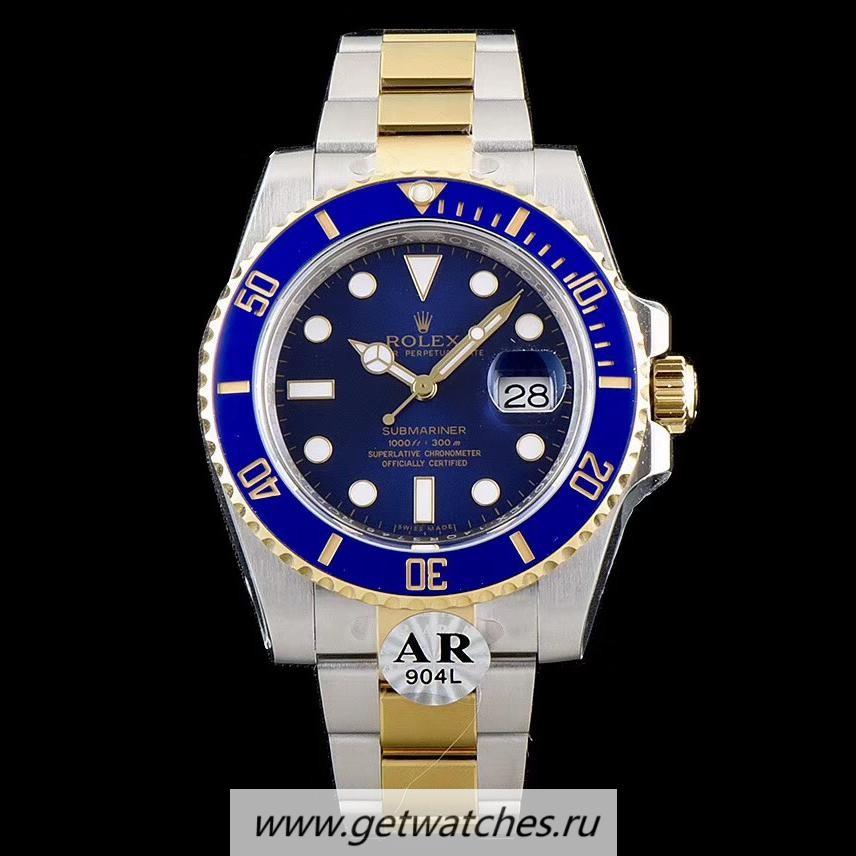 Shop R01ex Submariner Date 116613 LB ARF V3 Yellow Gold & SS 904L Blue Dial 2824
