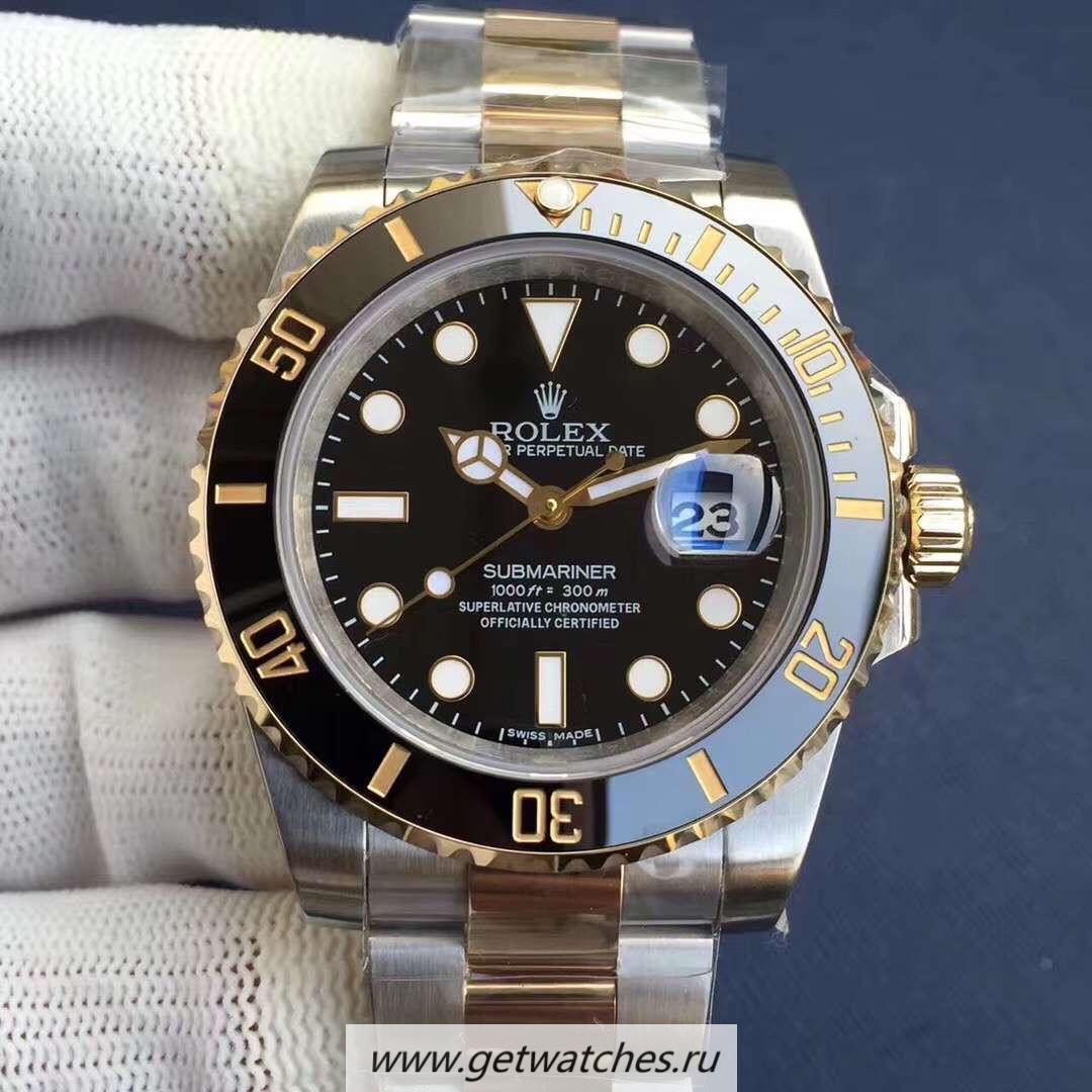 Shop R01ex Submariner Date 116613 LN Noob Factory V8 24K Yellow Gold Wrapped & SS Black Dial 3135