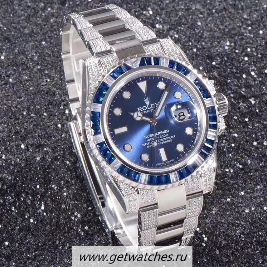 Shop R01ex Submariner Date 116619 LB KSF SS & D1am0nds Blue Dial 2836
