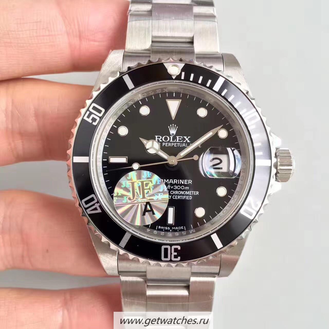Fake R01ex Submariner Date 16610 JF V2 SS Black Dial 3135