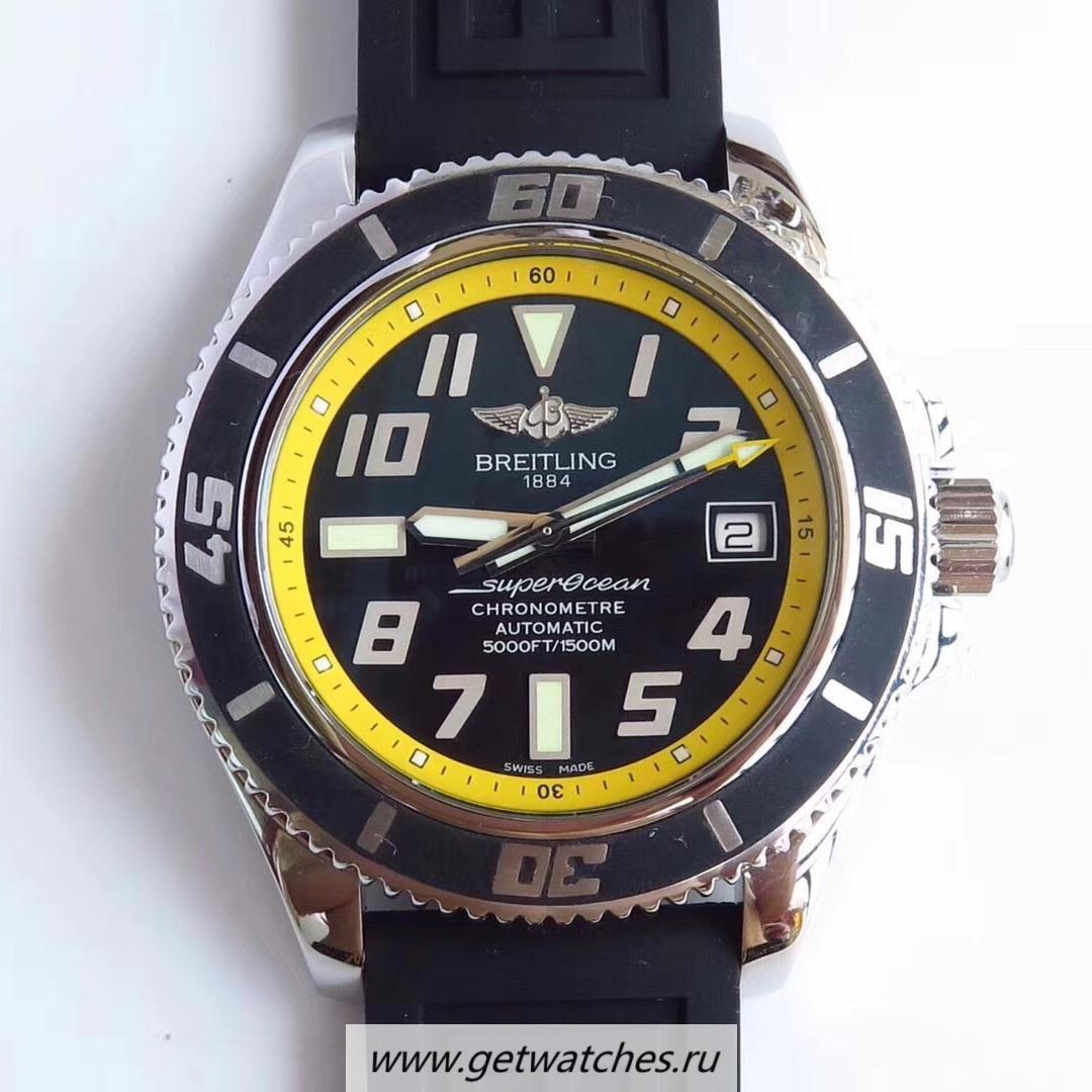 Replica Breitling S*perocean 42 Abyss Yellow A1736402/BA32 ZF SS Black & Yellow Dial 2824