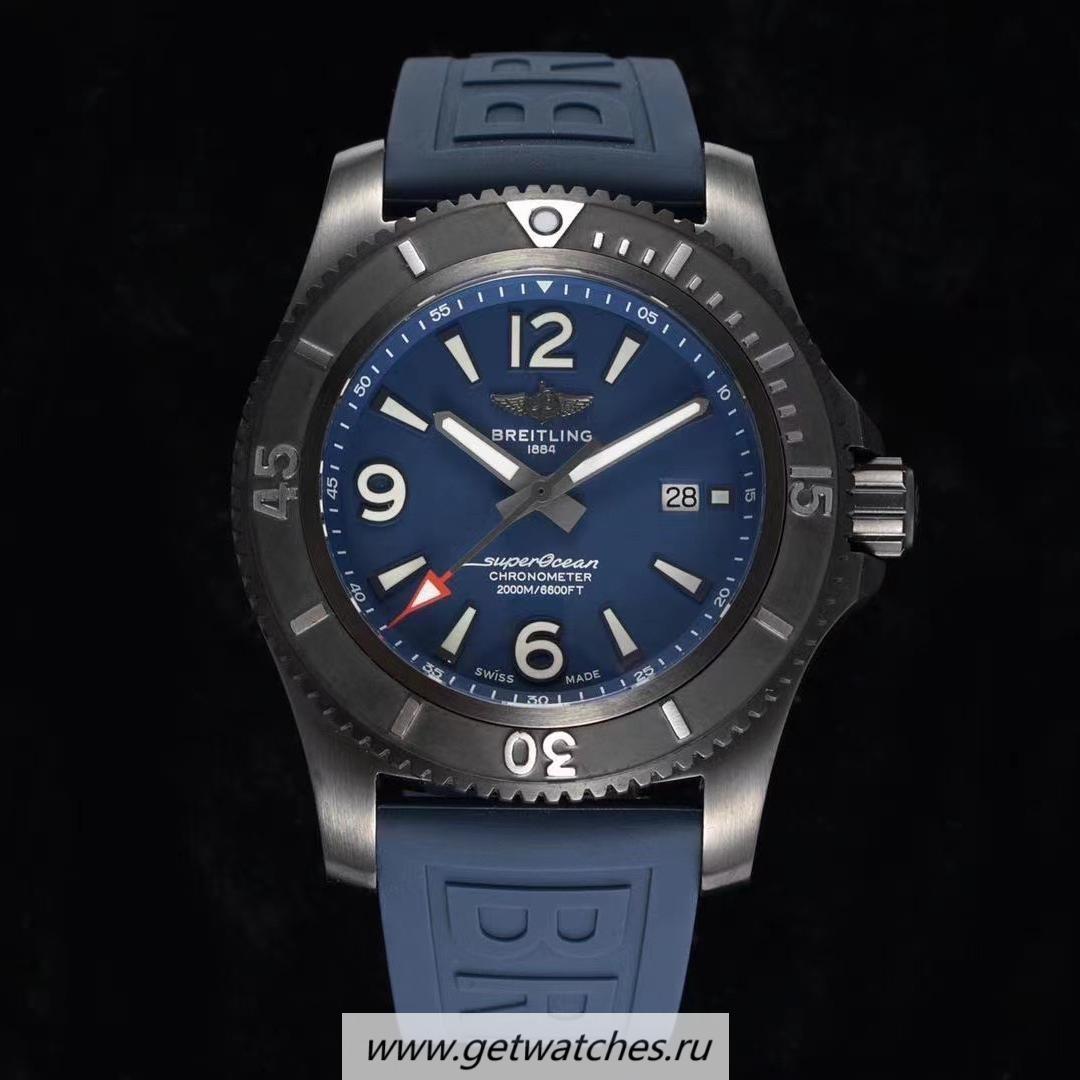 Perfect Replica Breitling S*perocean Automatic 46 TF DLC Blue Dial 2824