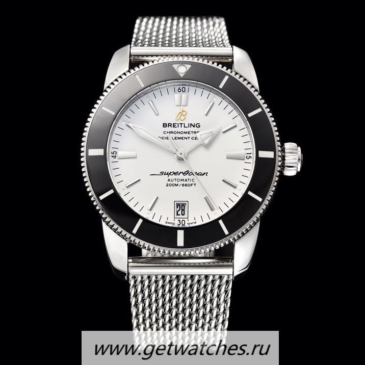 Fake Breitling S*perocean Heritage II 42mm GF SS White Dial 2824 V2