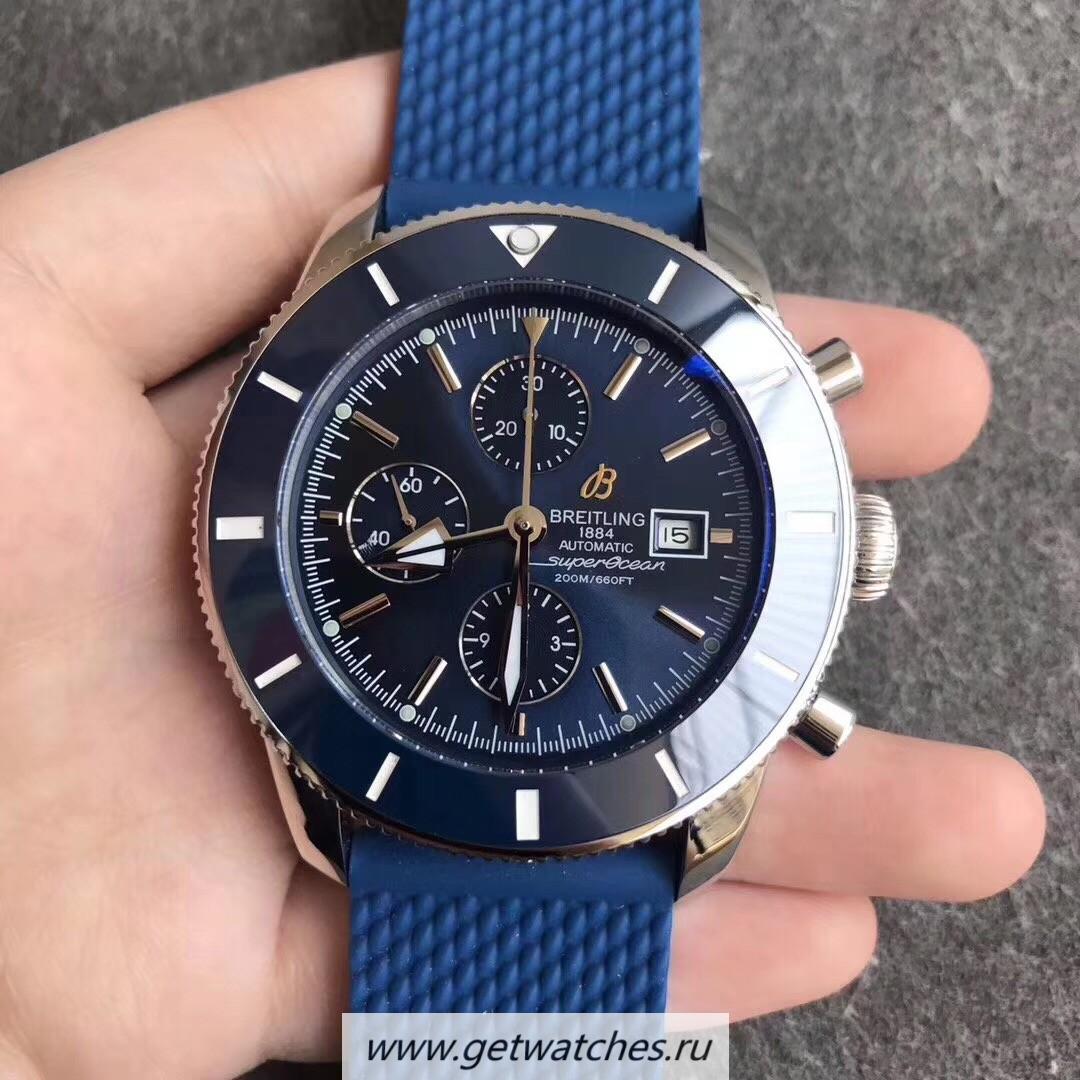 Best Price Breitling S*perocean Heritage II Chrono 46 A1331216 Noob Factory SS Blue Dial 7750