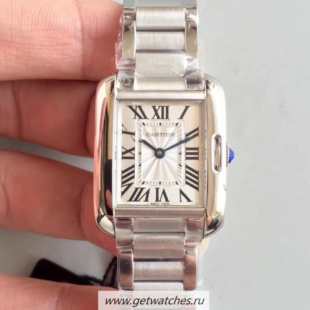 Fake Ca*t1er Tank Anglaise Ladies W5310022 GSF SS Silver Dial Quartz